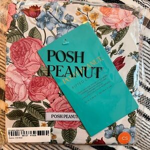 Posh Peanut Rubina floral bamboo crib sheet, NWT bright, pink, soft fitted